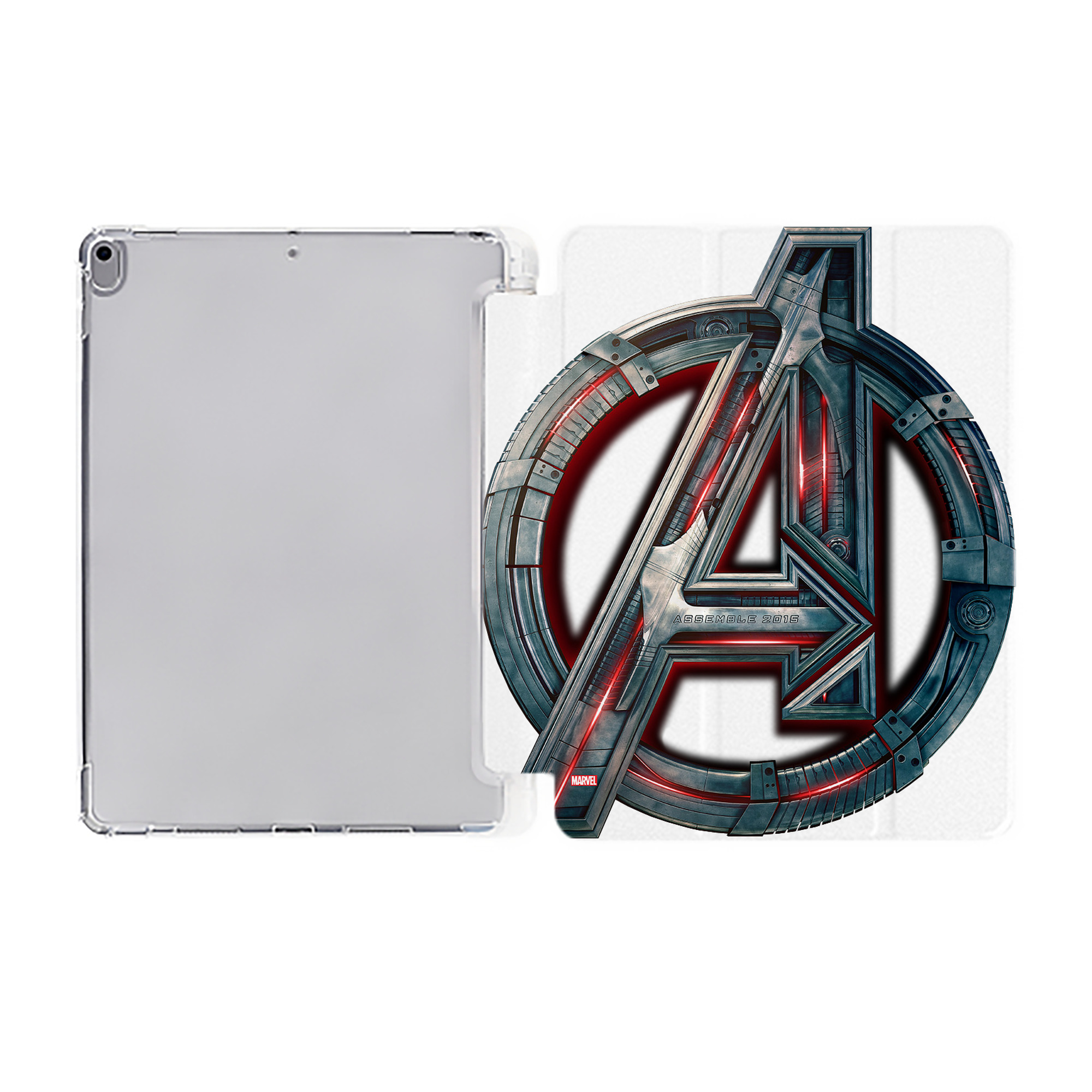 （画像用） アベンジャーズ The Avengers IPad ケース ペン収納付き 三つ折りスタンド PUレザー×シリコン 対応機種9.5/10.5/10.9インチ